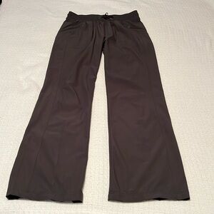 REI Womens Coop Wide Leg Charcoal Lightweight High Rise Hiking Pants Size Medium